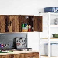 VidaXL Garage wandkast bewerkt hout oud hout - thumbnail