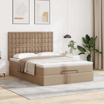 Ottoman bed met matras en LED's 140x200cm kunstleer