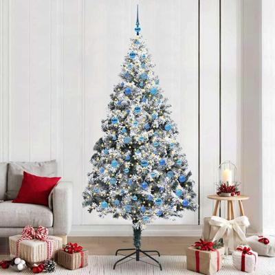 VidaXL Kunstkerstboom met 300 led wit 240 cm pvc en staal en kunststof