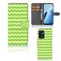 OPPO Find X5 Lite | Reno 7 5G | Telefoon Hoesje | Waves Green - thumbnail