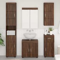 Badkamer wandkast met plank TULUM Bruin Eiken 37 x 24,5 x 86 cm - thumbnail