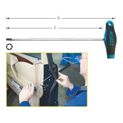 HAZET Schroevendraaier · met T-greep 828LG-T30 · Binnen-TORX®-profiel · SW T30 HAZET Schroevendraaier · met T-greep 828LG-T30 · Binnen-TORX®-profiel · SW T30