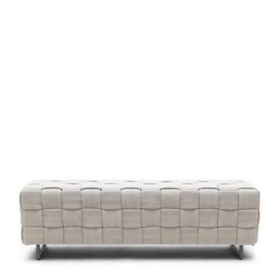 Rivièra Maison Eetkamerbank 'Room 48' Mouliné Linen, 150cm, kleur Fabulous Flax