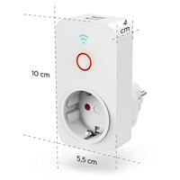 Hama Slim Wifi-Stopcontact + 2x USB-A Wit - thumbnail