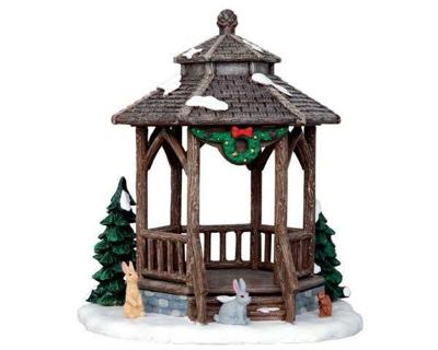 Lemax winter gazebo kerstdorp tafereel Vail Village 2014