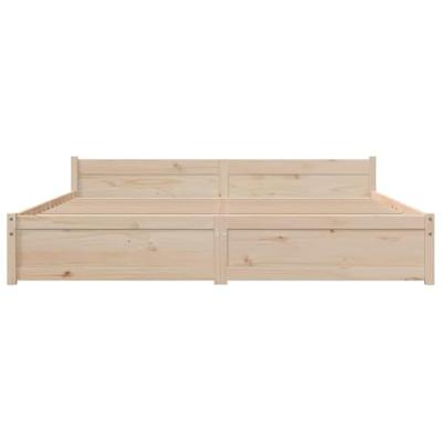 Bedframe zonder matras massief hout 200x200 cm