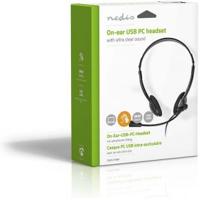 Nedis PC-Headset | On-Ear | Stereo | USB Type-A / USB Type-C | Inklapbare Microfoon | Zwart - CHSTU110BK - thumbnail