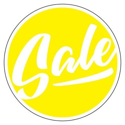 Pictogram Sale - geel - diameter 31,5cm