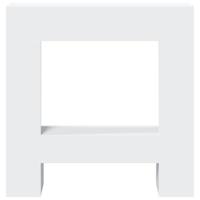 Haardombouw 81x18x82 cm bewerkt hout wit - thumbnail