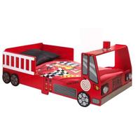 Vipack peuterbed brandweer auto - rood - 77x148 cm - thumbnail