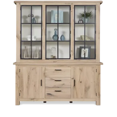 Buffetkast (3 deuren) Beaumont - Combi Nature White / RAL 9010