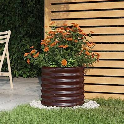 VidaXL Plantenbak 40x40x36 cm gegalvaniseerd staal bruin VidaXL Plantenbak 40x40x36 cm gegalvaniseerd staal bruin