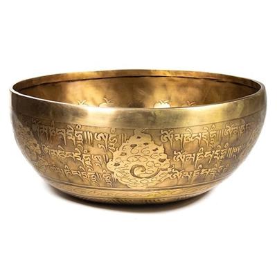 Klankschaal Tibet gegraveerd - 20x9 - 1150-1325 - Metaal - Brons - M