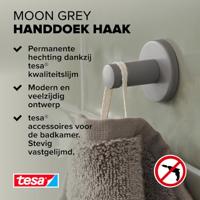 tesa MOON GREY Handdoekhaak Lijm Metaal - thumbnail