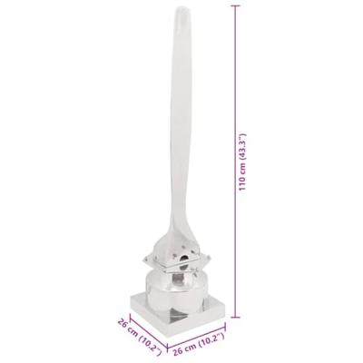 VidaXL Sculptuur zilver 26 x 26 x 110 cm aluminium VidaXL Sculptuur zilver 26 x 26 x 110 cm aluminium