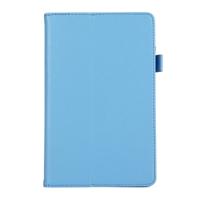 Amazon Kindle Fire 7 (2017) horizontaal Litchi structuur PU leren Flip Hoesje met houder (blauw) - thumbnail