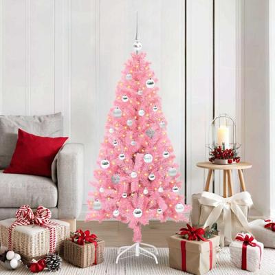 VidaXL Kerstboom met 150 led met standaard roze 150 cm pvc