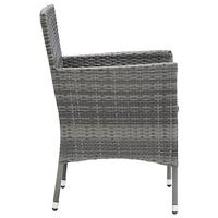9-delige Tuinset met kussens poly rattan grijs - thumbnail