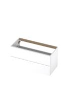 Onderkast INK 2 laden met grepen gelakt 100 cm x 45 cm x 52 cm Hoogglans wit 1101256 - thumbnail
