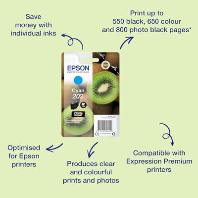 Epson Inktcartridge 202 Origineel Cyaan C 13 T 02F24010