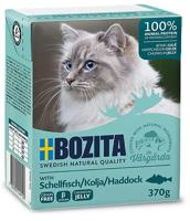 Bozita met schelvis stukjes in gelei natvoer kat 12 x 370 g - thumbnail