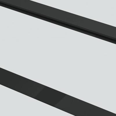 Schuifdeur met beslagset 90x205 cm ESG glas zwart