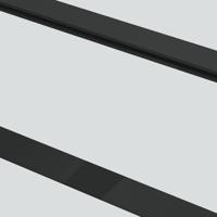 Schuifdeur met beslagset 90x205 cm ESG glas zwart - thumbnail