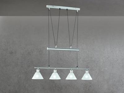 Trio Moderne HanglampSeries 3751 4-lichts nikkel mat - 3751041-07
