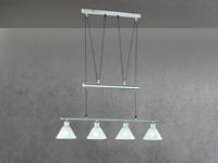 Trio Moderne HanglampSeries 3751 4-lichts nikkel mat - 3751041-07 - thumbnail