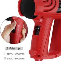 Heteluchtpistool 2000W incl Accessoires en opbergkoffer - thumbnail