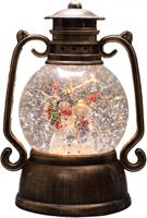 Peha Lantaarn Sneeuwpoppen Led 20 X 28 Cm Staal/glas Brons - thumbnail