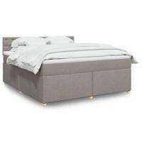 Boxspring met matras stof taupe 180x200 cm - thumbnail