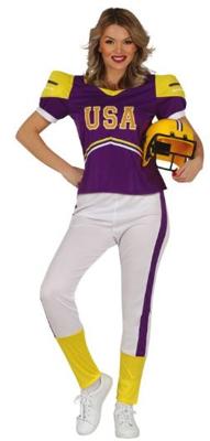 American Football Kostuum Vrouw Purple