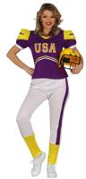 American Football Kostuum Vrouw Purple - thumbnail