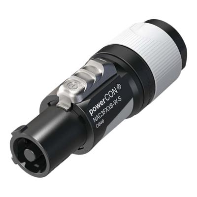 Neutrik NAC3FXXB-W-S vergrendelbare AC-netkabelconnector - NTR-NAC3FXXBWS