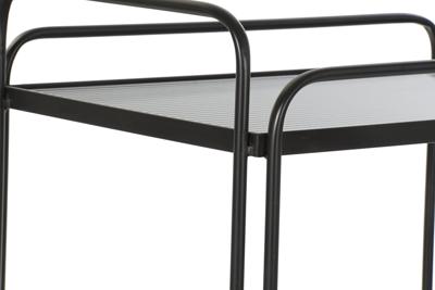 Serveringsvagn DKD Home Decor Zwart Metaal Kristal 60,5 x 40,5 x 75,5 cm