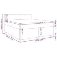 Boxspring met matras stof taupe 180x200 cm - thumbnail