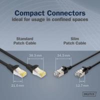 Digitus DK-1632-A-010S-BL RJ45 Netwerkkabel, patchkabel CAT 6A F/FTP 1 m Zwart Kleurcodering, Afgeschermd, Meerdradig, Met anti-kniktule 1 stuk(s) - thumbnail
