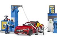 bruder bworld Tankstation en Carwash speelfiguur - thumbnail