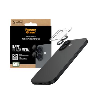 PanzerGlass PANZERGLASS - Hoops black Camera Lens Protector iPhone 17/16/16 Plus PG55024 Cameraprotector (glas) IPhone 17, iPhone 16, iPhone 16 Plus 1 stuk(s)