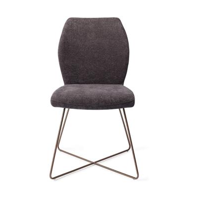 Jesper Home Eetkamerstoel 'Ikata' Cross Rose, kleur Almost Black