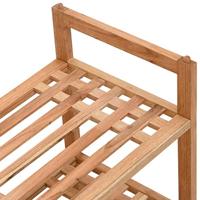 Schoenenrekken 2 st 69x27x41 cm massief walnotenhout - thumbnail