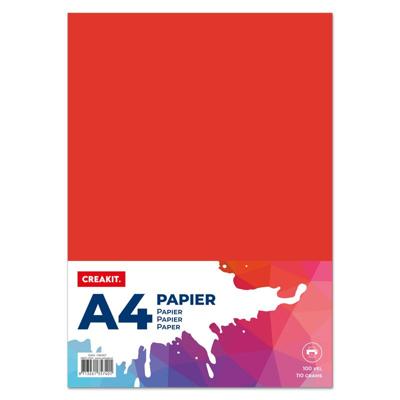 Creakit Papier A4 110gr rood 100/