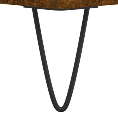 Salontafel 80x80x36,5 cm bewerkt hout gerookt eikenkleurig