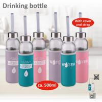 Alpina Drinkfles glas 500ml + effen hoes - thumbnail