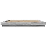 Bedframe bewerkt hout grijs sonoma eikenkleurig 180x200 cm - thumbnail