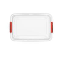 Kis K Latch Box L Opbergbox met Deksel 43L Transparant/Oranje - thumbnail