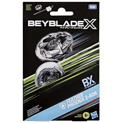 Beyblade X Starter Pack Feather Phoenix 2-60N BX, Takara Tomy verdedigingstype tol met lanceerder, wedstrijdtol, geschikt voor kinderen vanaf 8 jaar.