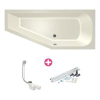 Hoekbad Xenz Lagoon Compact 170x75x45 cm Rechts Pergamon - thumbnail