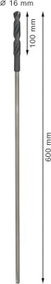 Bosch Accessoires Bekisting- en installatieboren, SDS-plus 16 x 600 mm 1st - 2608597407
